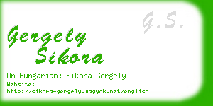 gergely sikora business card